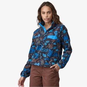 FLASHSALE🔥 Patagonia ocean Blue Brown Synchilla Fleece snap-T Pullover sweater
